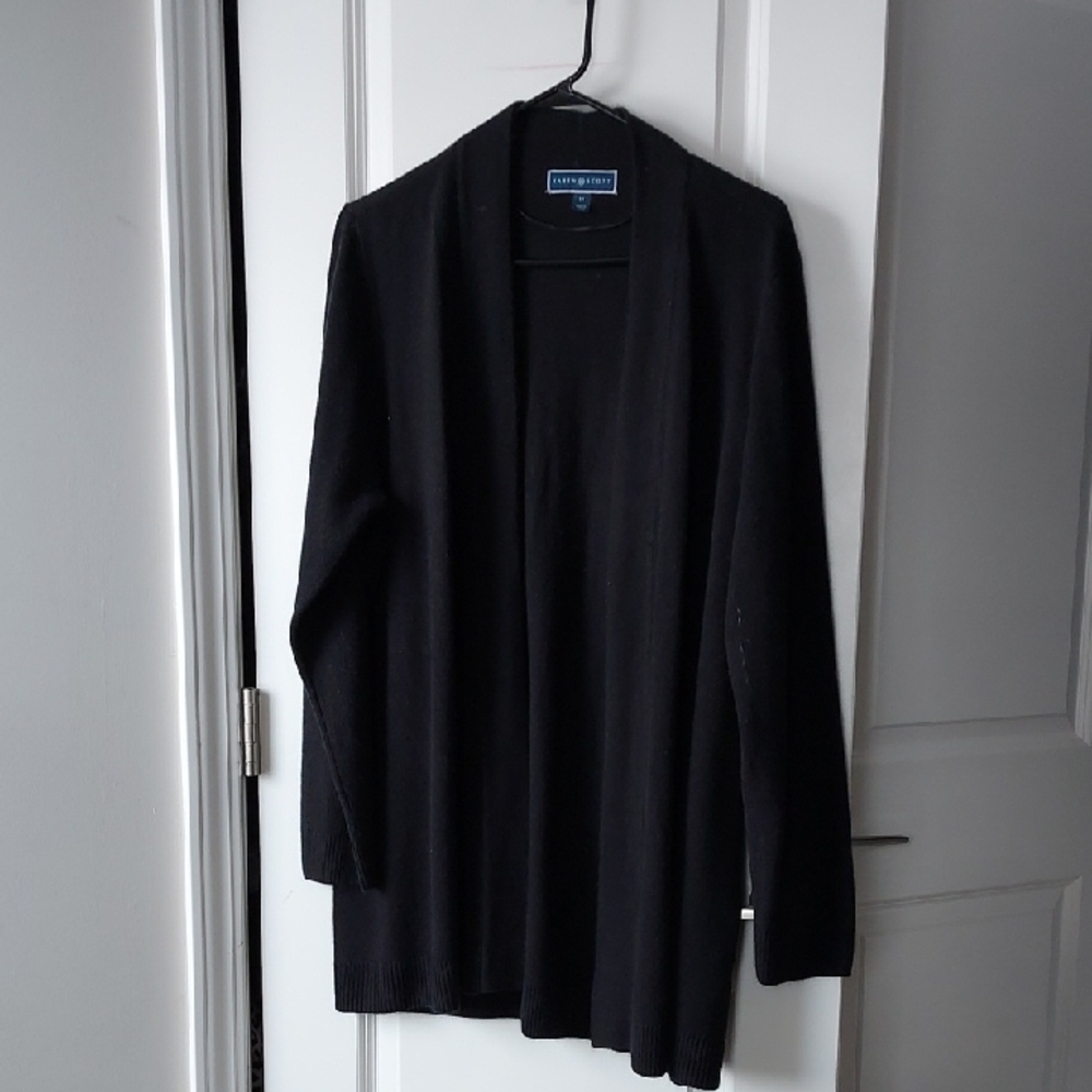 Karen Scott Black Knit Cardigan 1x